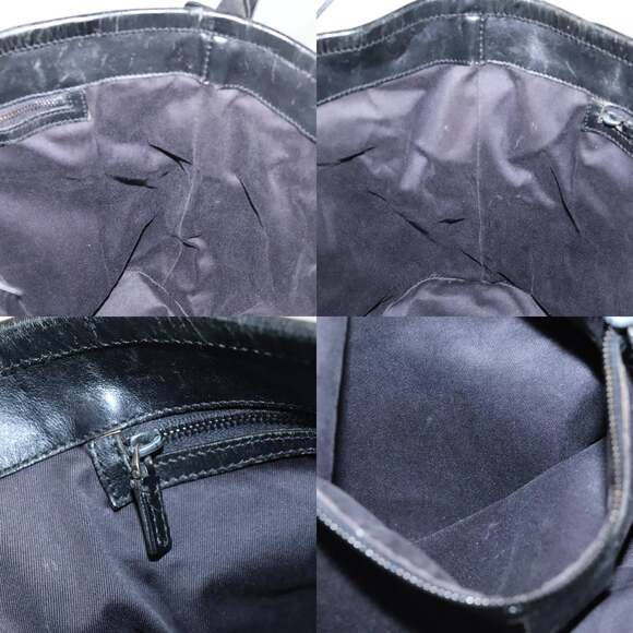 GUCCI GG Canvas Shoulder Bag Black Silver - Picture 12 of 13